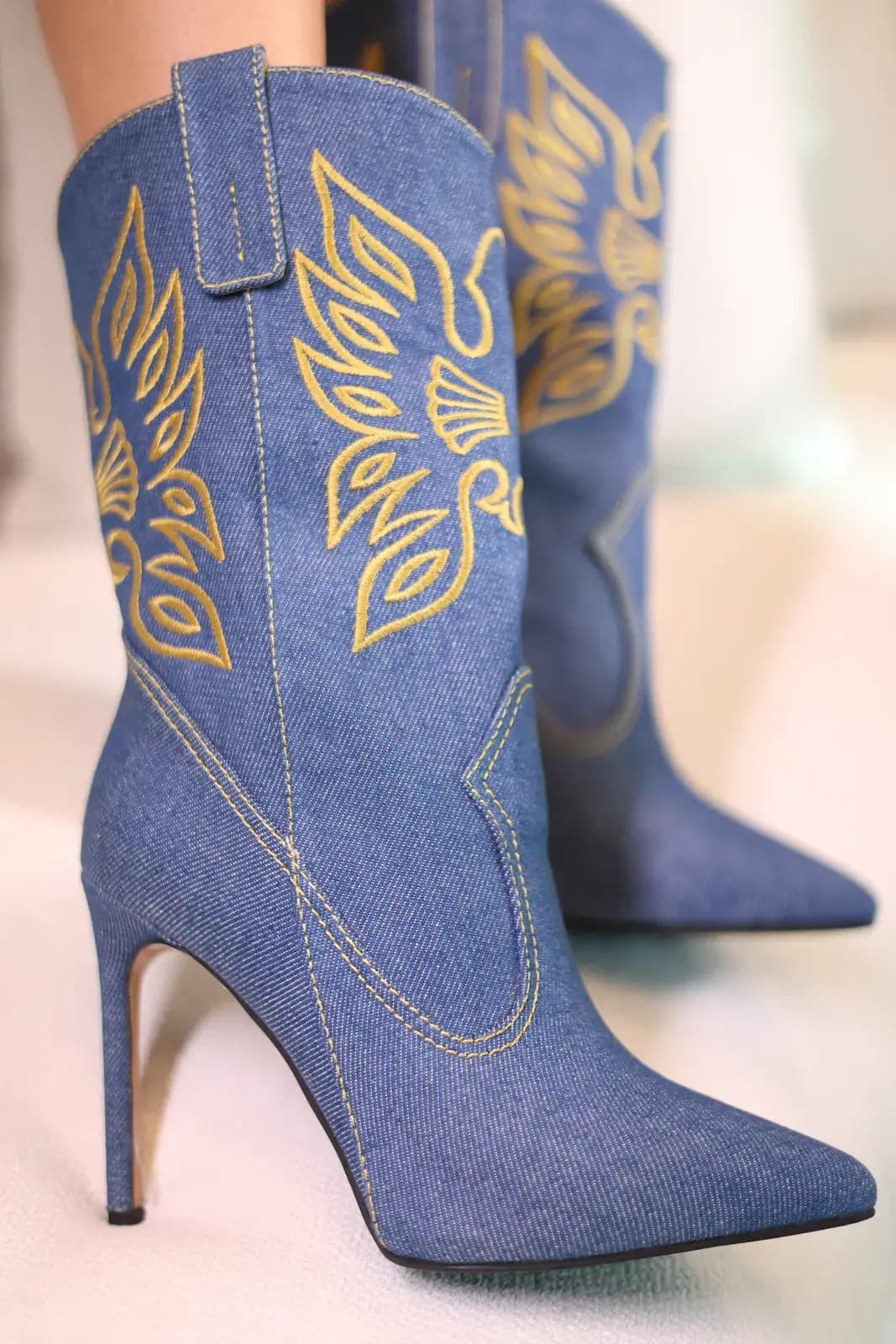 Denim Boots