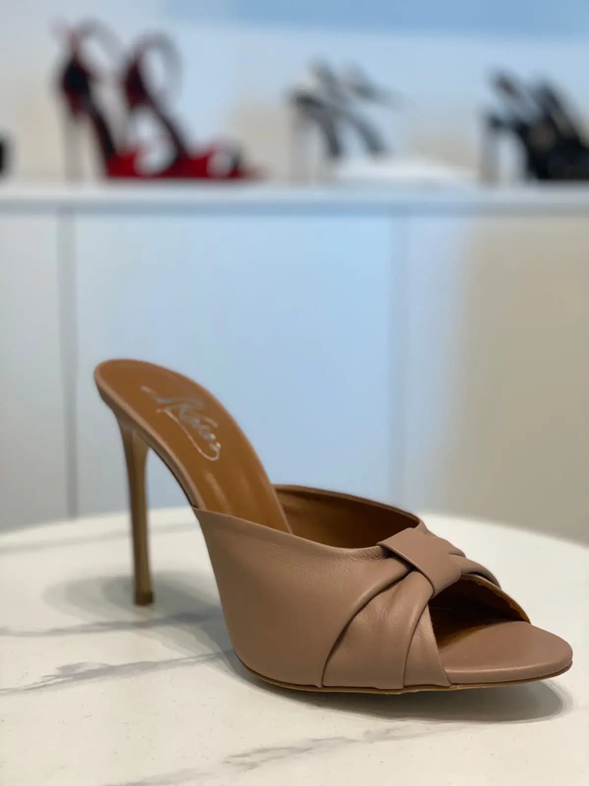 Rose Nude Mules